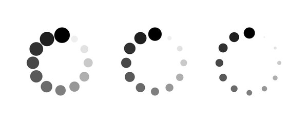 Loading. Vector Load icons, isolated. Set of Loading icons. Vector illustration