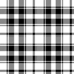 Black and white plaid. Tartan pattern for pillows, shirts, tablecloth, paper etc.