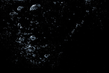Water bubble on a black