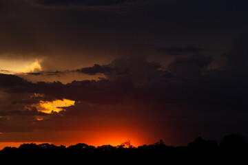 Sunset in the Pantanal, Brazil
