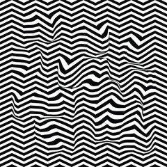Abstract flow lines background . Fluid wavy shape .Striped linear seamless pattern . Music sound wave . Vector illustration