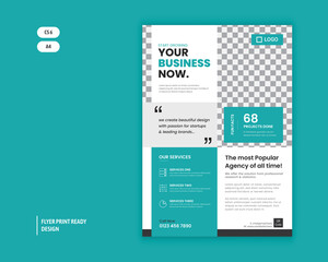 Business Flyer poster Design A4 with space for a photo.