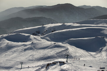 ski resort in the mountains, israel, mt hermon