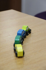 Fototapeta premium Toy cars on the table