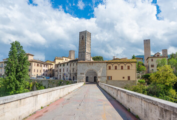 Obraz premium Ascoli Piceno (Italy) - The beautiful medieval and artistic city in Marche region, central Italy. Here a view of historical center.