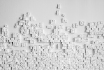 White decorative interior brick