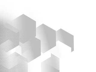 Obraz premium Abstract grey and white geometric stylish modern background design
