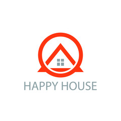 Real Estate Logo. Minimal home, house logo, icon for your business property