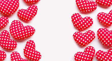 Valentine's hearts on white