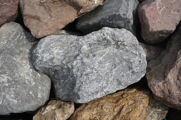 limestone rock on nature background.
