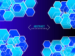 Blue geometric abstract with stylish background polygonal shapes