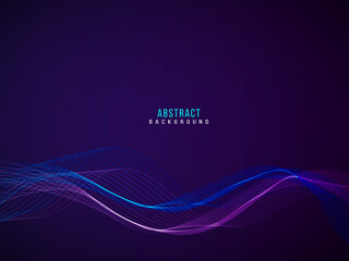 smooth stylish abstract color wave dark background