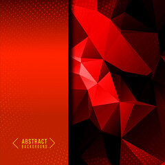 Abstract geometric red stylish background design