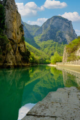 Candigliano river and canyon, Gola del Furlo, Marche, Italy