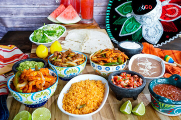 Preperation of fresh spanish mexican food