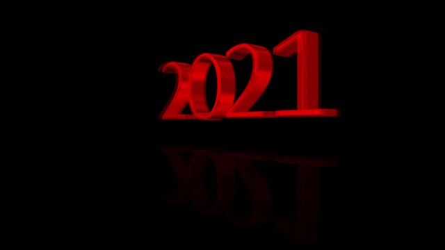 High quality 2021 New Year animation set. 4K resolution.