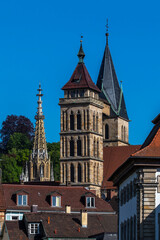 Fototapeta na wymiar Stadtkirche St. Dionys und Frauenkirche, Esslingen am Neckar, Baden-Württemberg