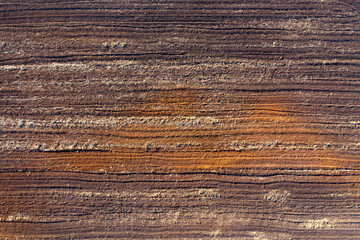 Fototapeta premium Agricultural field with clay soil, aerial view.