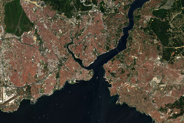 High resolution satellite image of Istanbul in Turkey - contains modified Copernicus Sentinel Data (2020) - 402011156