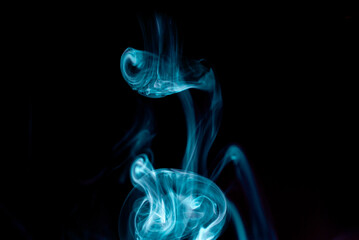 Fototapeta premium Sculpting abstract shape with incense smoke