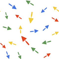 Color Trowel icon isolated seamless pattern on white background. Vector.