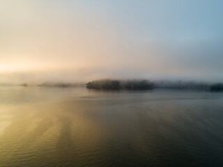 Lake of the Ozarks Main Channel Colorful Fog