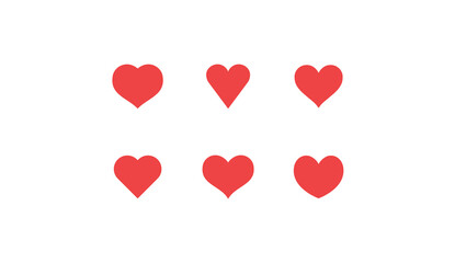 Hearts icon collection. Love symbol. Valentine's day heart vector set.