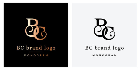 Letters BC monogram premium logo