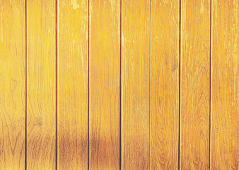 Fototapeta premium Wood pattern blank for design Top-down of the wooden table Pattern and hardwood surface as background and copy space in design background. Natural bright vertical brown wood pattern texture.