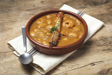 Homemade White Bean Stew with Prawns