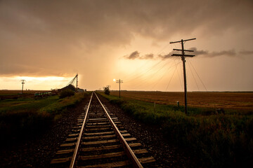 Prairie Storm Clouds Sunset