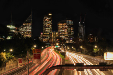 Fototapeta na wymiar Sydney street at night