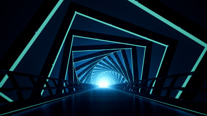 Bridge tunnel graphic design.