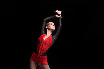 young woman figure skater