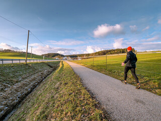 Obraz premium Bavarian landscape running during winter time