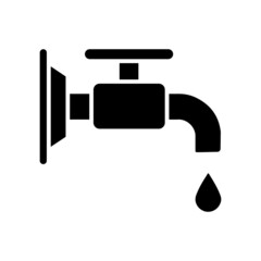 water tap with a drop of water glyph icon