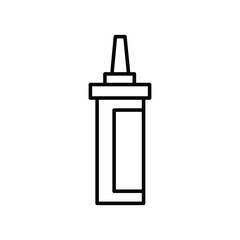 Silicone plastic Bottle line icon