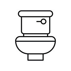 illustration of a toilet WC line icon