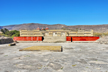 Palace at Mitla  in the state of Oaxaca in Mexico - obrazy, fototapety, plakaty
