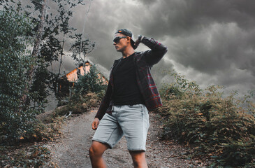 boy in the mountains