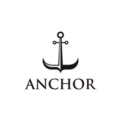 Illustration Logo Design of Anchor