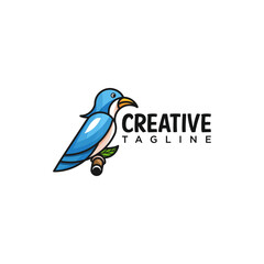 Bird logo, creative design vector template