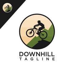 Downhill logo , creative design vector template
