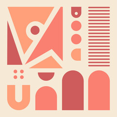 Modern art, Original Abstract design. Contemporary modern trendy vector illustrations
