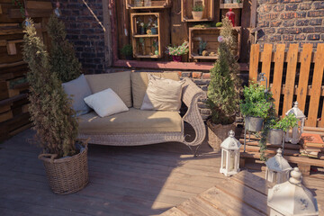 Loft garden design of veranda