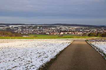 Blick über den Ort Weissach im Heckengäu