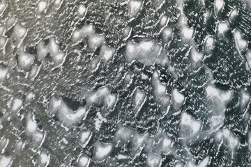 frozen lake water in December