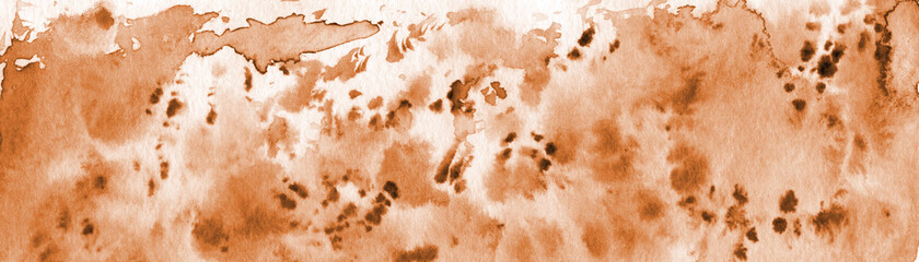 watercolor orange brown traditional simple spotted background with paint spots