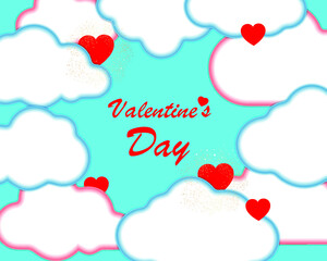 Happy valentine's day greeting card for lovers. Mothers Day.