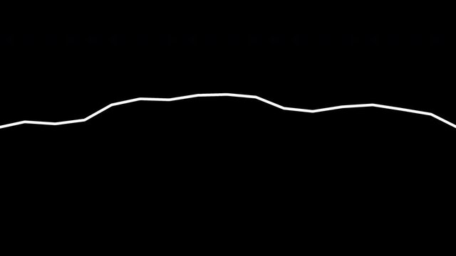 Oscilloscope or Wave Illustration on Black Background